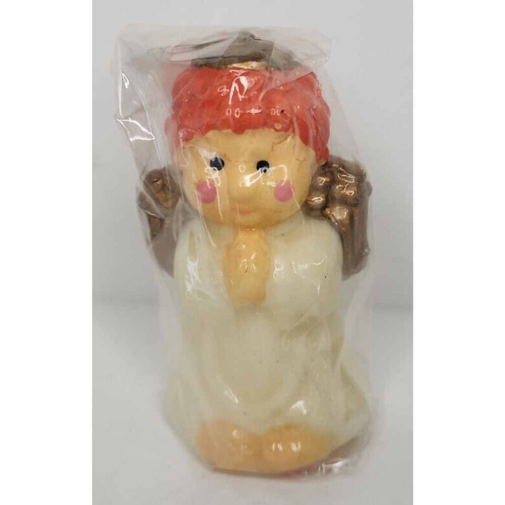 Vintage Mini Christmas Holiday Angel Candle New in Packaging 3" SKU H135